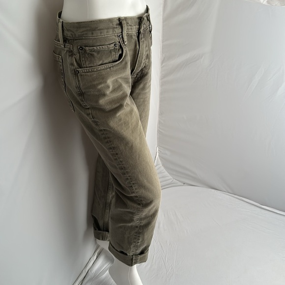 Etica Ethically Made in Mexico Rhea mid rise straight cropped denim jeans Otter - Picture 2 of 13
